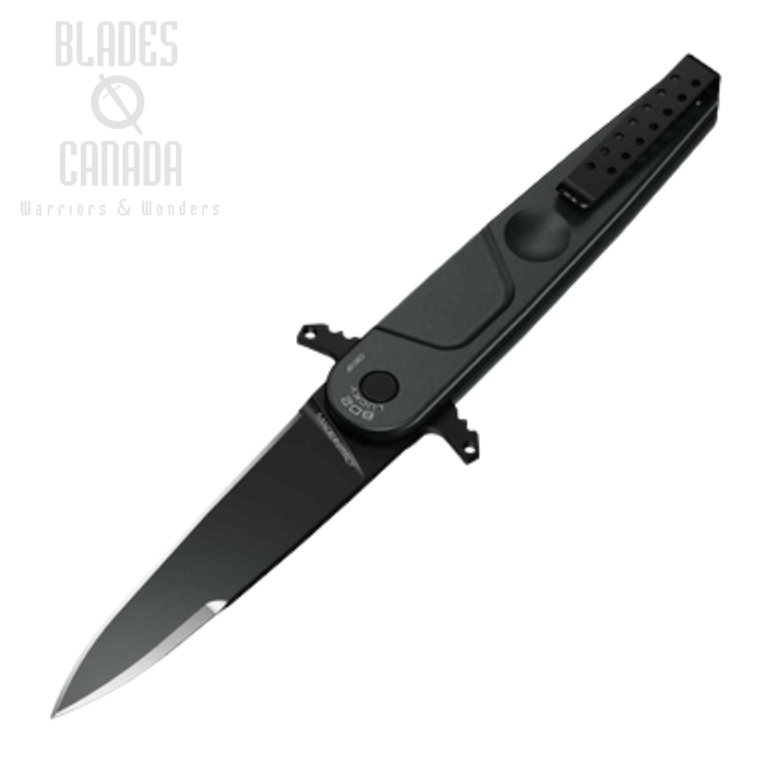 Extrema Ratio BD2 Lucky Flipper Folding Knife, N690 Black, Aluminum Black